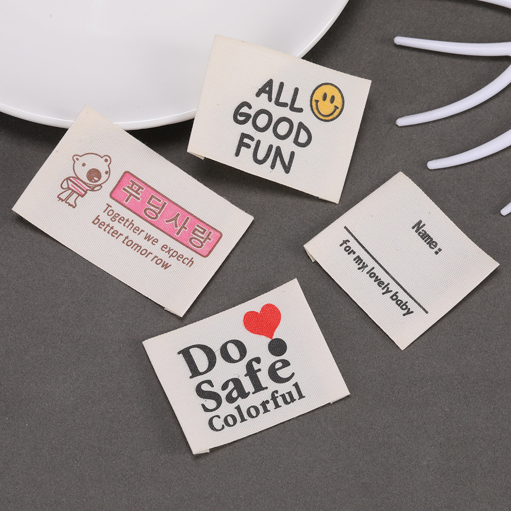 Baby Clothing Tags - Op maat gemaakte privélogo-etiketten, katoenen labels
