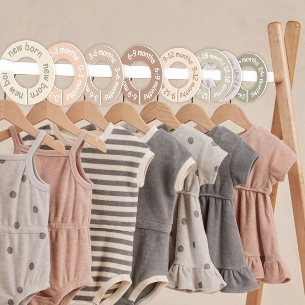 Baby Clothing Tags - 68/9 Stuks Organiserende Hangers Babykleding Maatverdelers