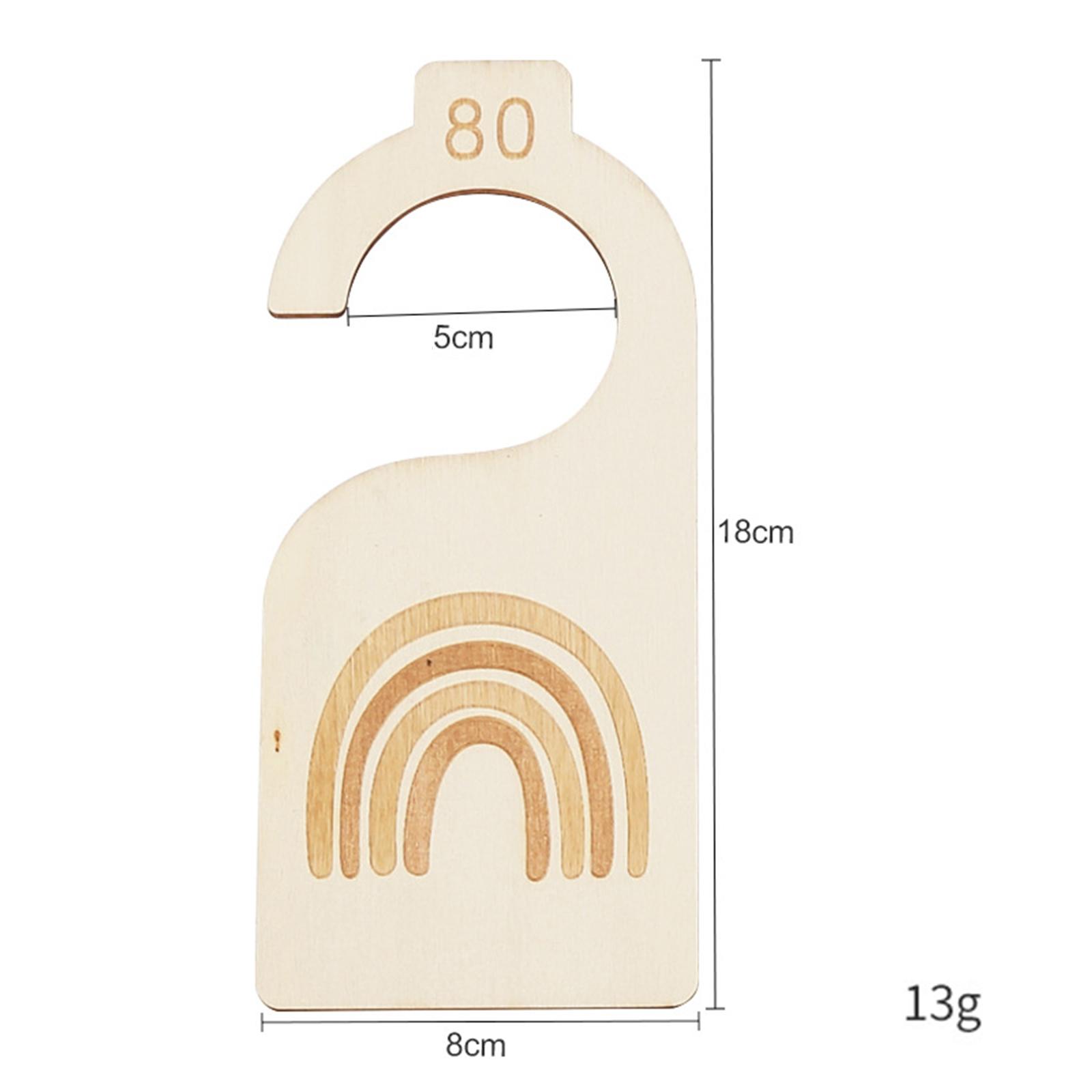 Baby Clothing Tags - 8 stuks babykastverdelers schattige houten kledingmaatverdelers