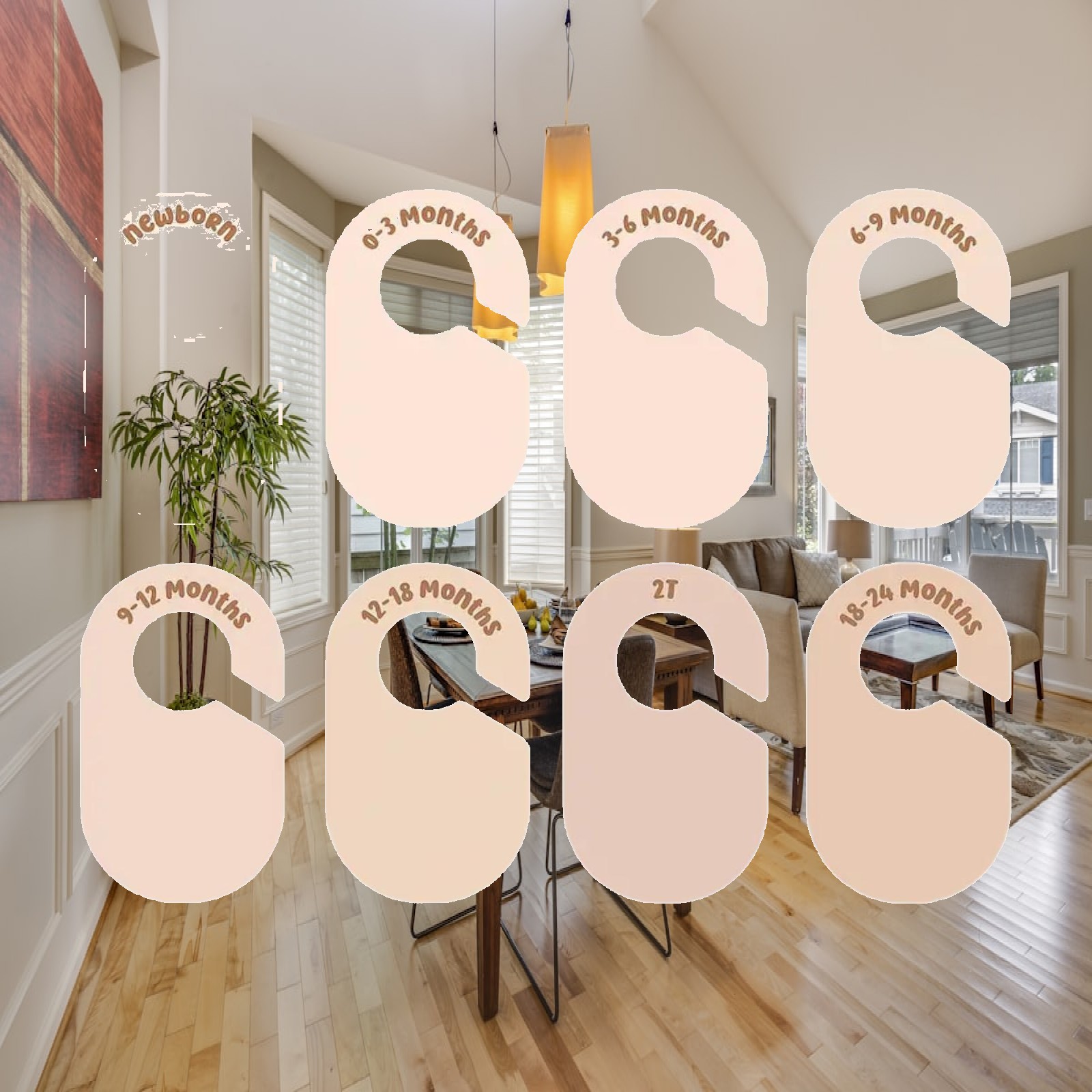 Baby Clothing Tags - 8 stuks blanco kledingrekverdelers kastorganizers herbruikbaar