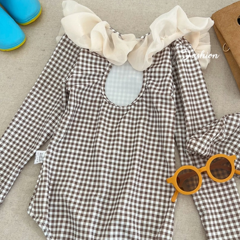 Baby Clothing Hawaii - Mode Baby Meisje Badpak Met Cap