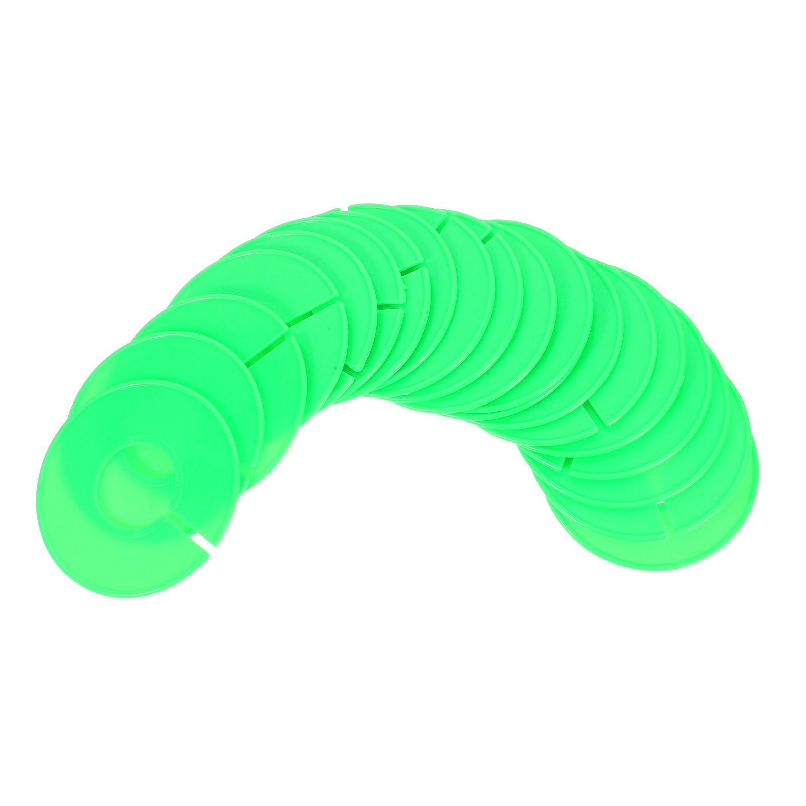 Baby Clothing Tags - 20 stuks kastorganisator, groene plastic ronde