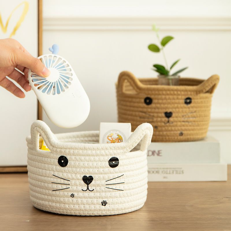 Baby Clothing Basket - Leuke opbergmanden katoen geweven slaapkamer huishoudelijke