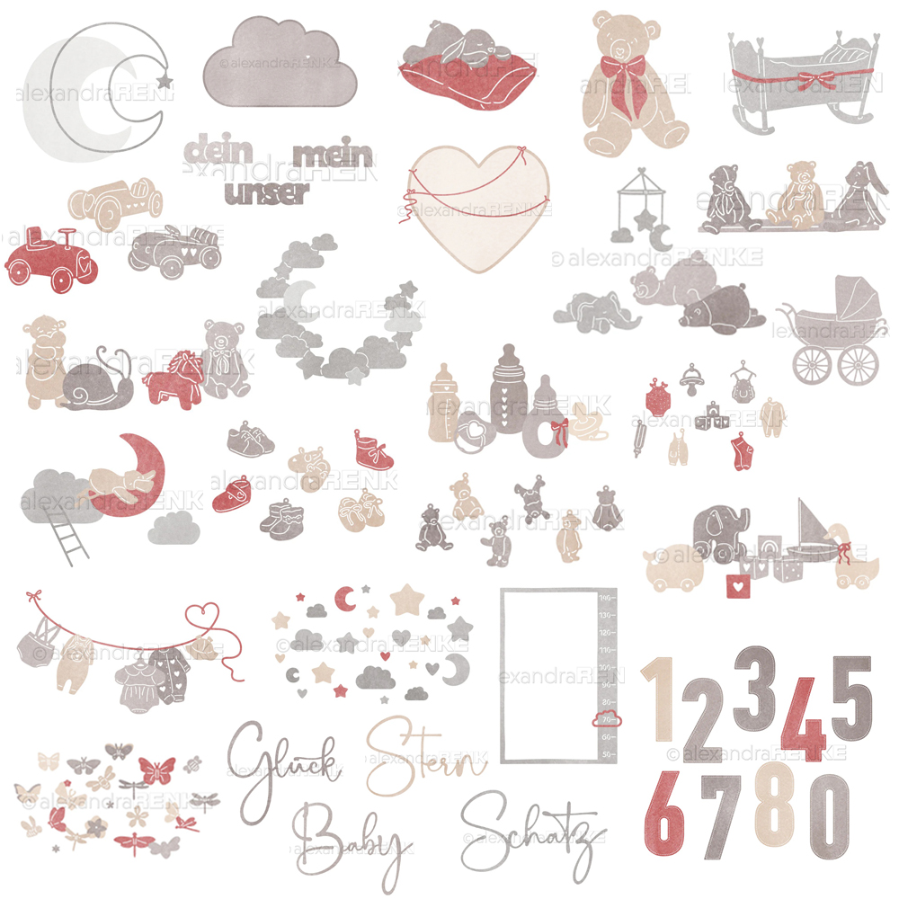 Baby Clothing Model - Piggy Craft metalen snijmallen snijmal babydecoratie