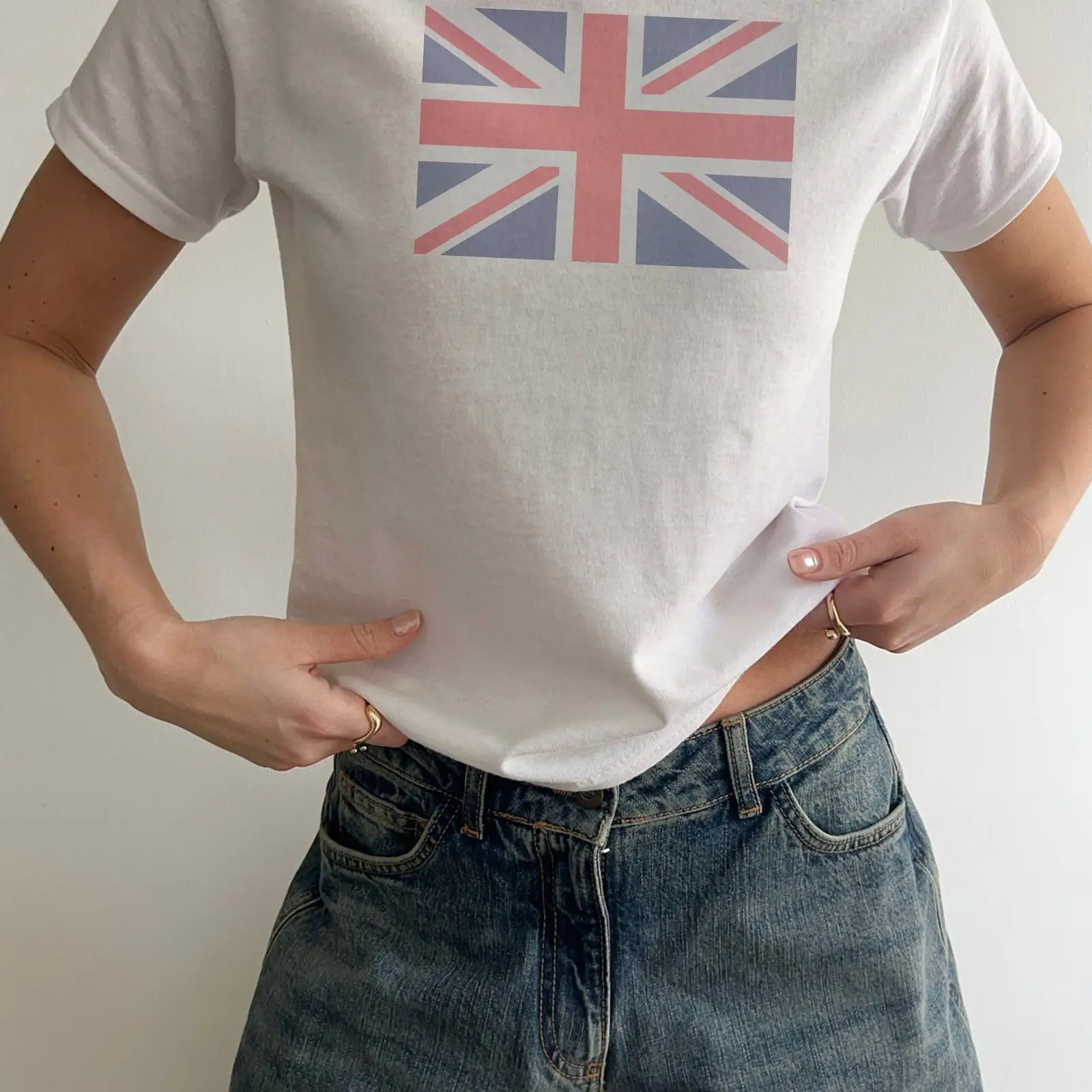 Baby Clothing Jack - Y2K Baby T-shirt Verbleekte Britse vlag