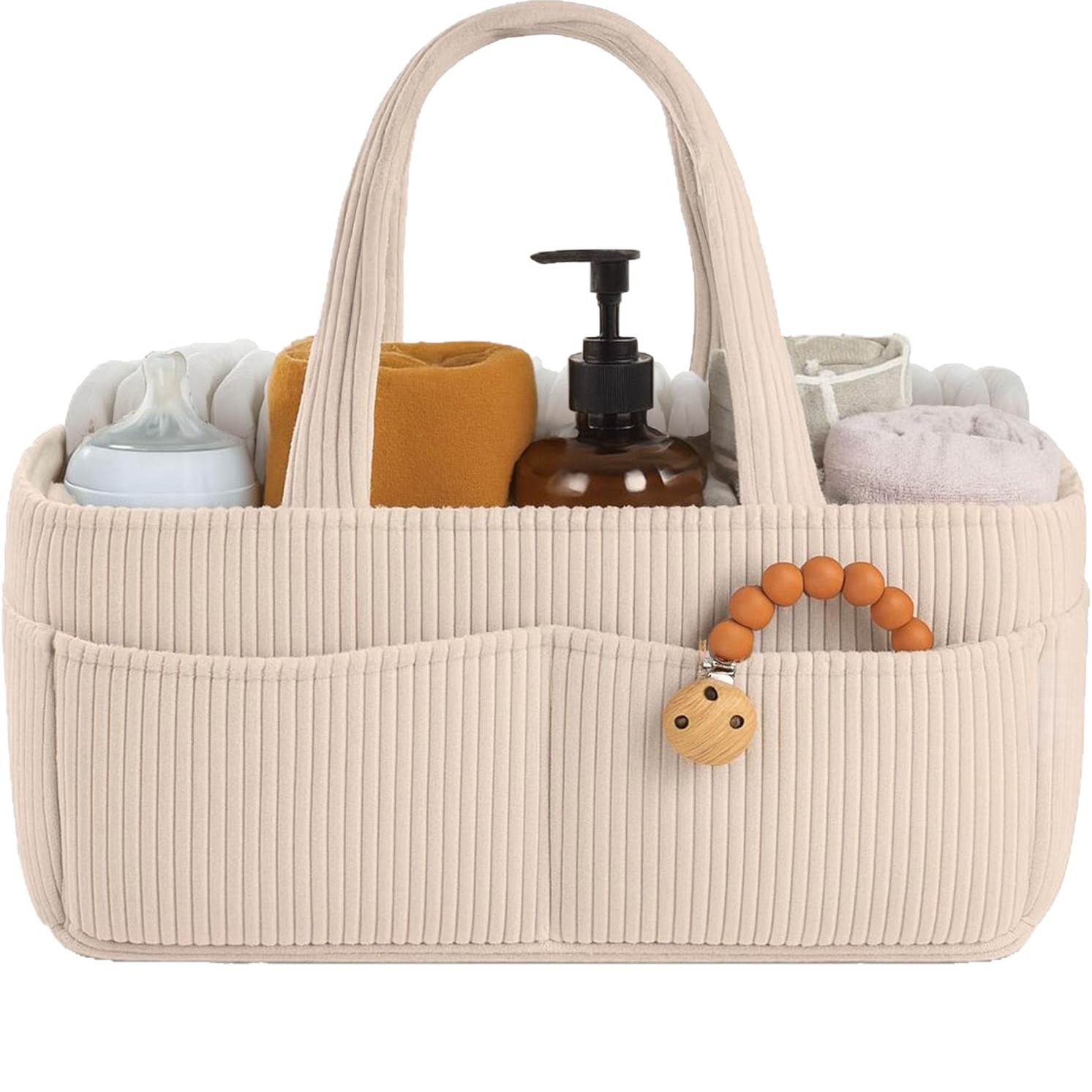 Baby Clothing Basket - Nieuwe corduroy luiers caddy organizer opvouwbare