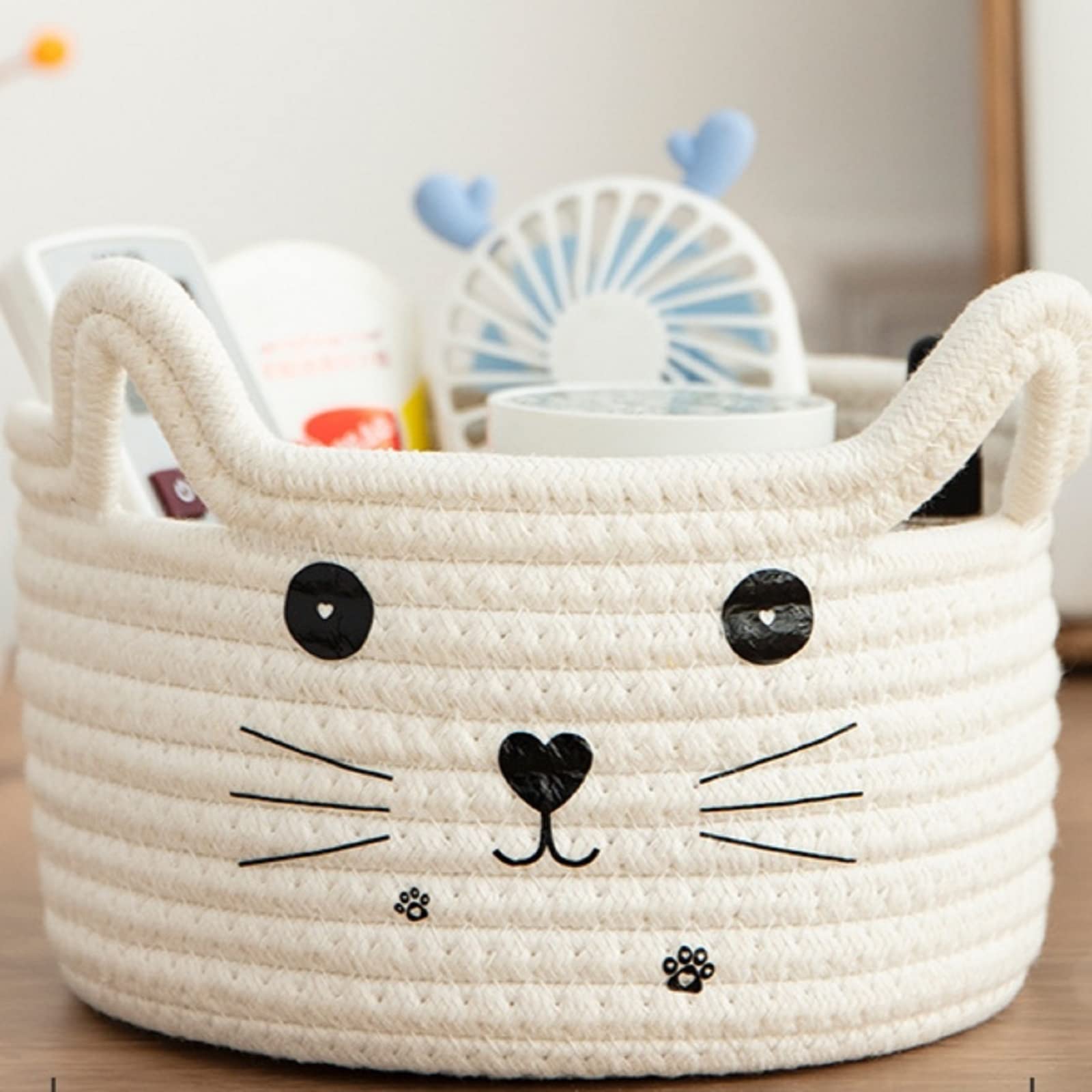 Baby Clothing Basket - Kattenmand Opbergruimte Geweven mand Organisator met