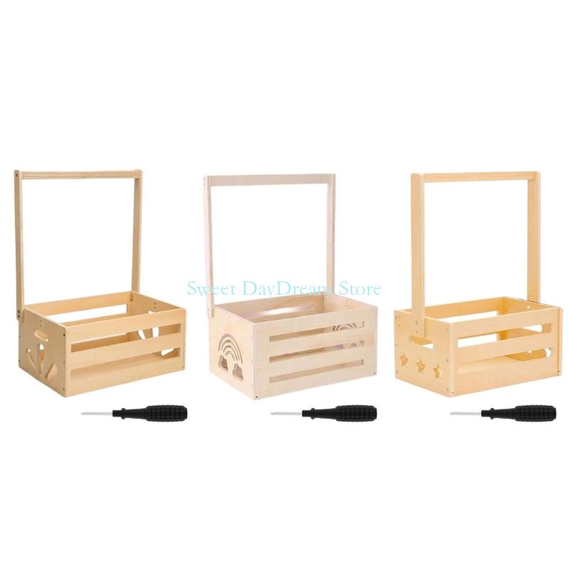 Baby Clothing Basket - Y88C houten babybuien cadeaubandmand kinderkamer kast