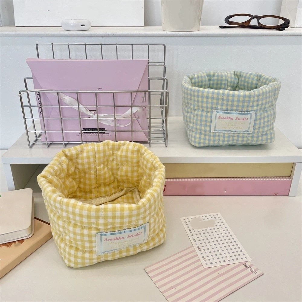 Opbergmand van geruite stof me - Baby Clothing Basket recensie en prijs