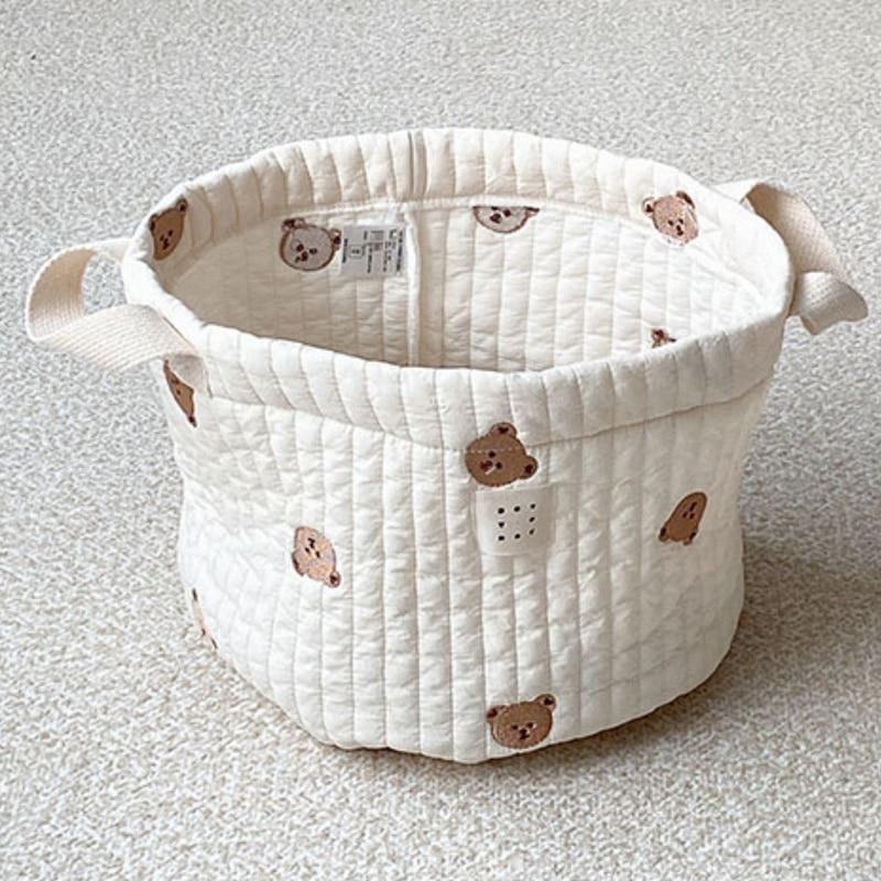 Schattige beer borduurwerk lui - Baby Clothing Basket recensie en prijs