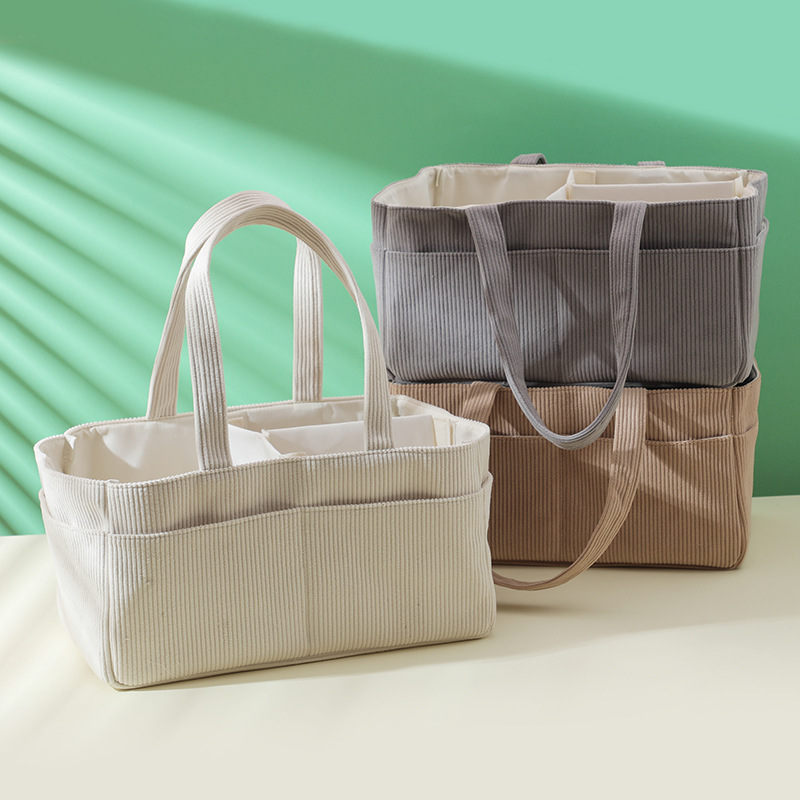 Nieuwe corduroy luiers caddy o - Baby Clothing Basket recensie en prijs
