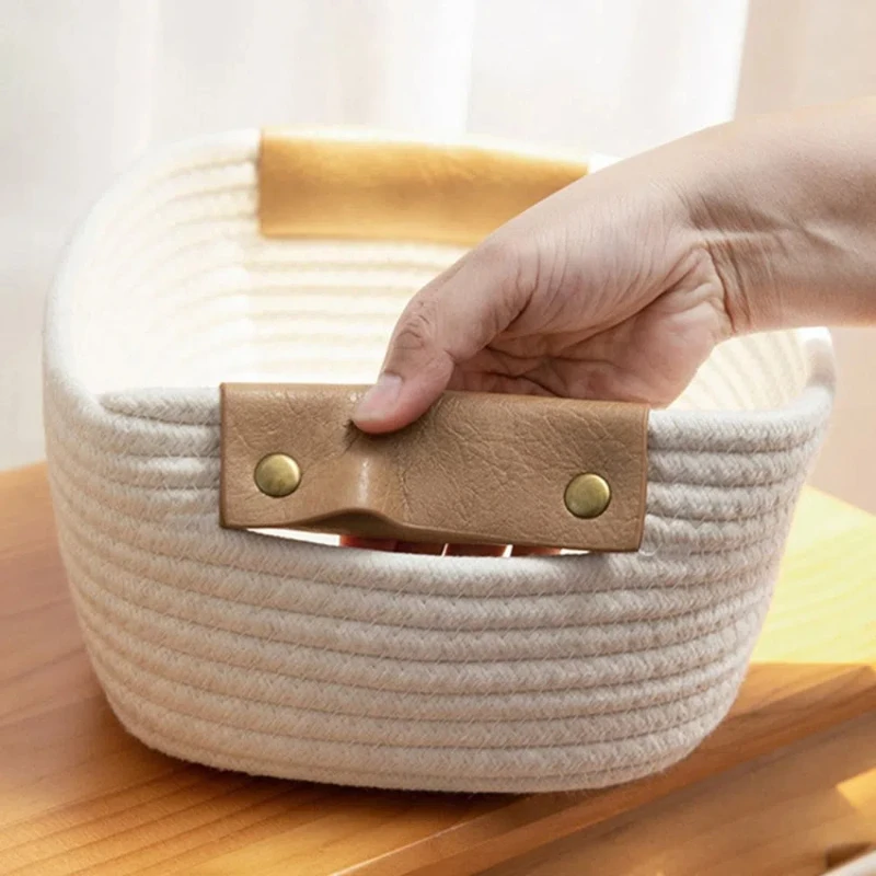 Geweven katoenen touw bureau-o - Baby Clothing Basket recensie en prijs