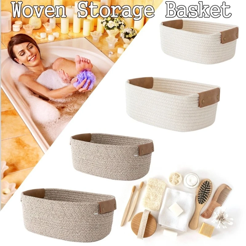 Geweven katoenen touw bureau-o - Baby Clothing Basket recensie en prijs