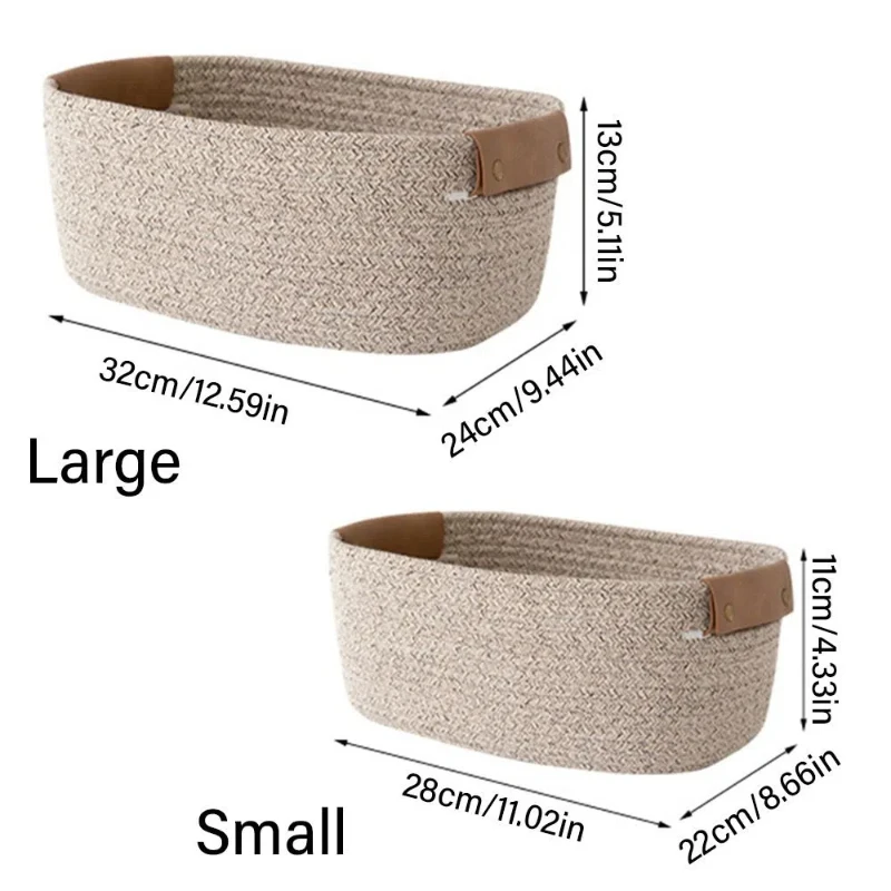 Geweven katoenen touw bureau-o - Baby Clothing Basket recensie en prijs
